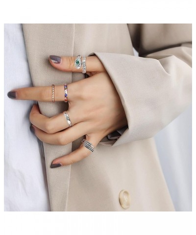 66pcs Gold Silver Knuckle Rings for Women Stackable Mid Finger Joint Ring Set Retro Vintage Boho Rings Aesthetic Stacking Cry...