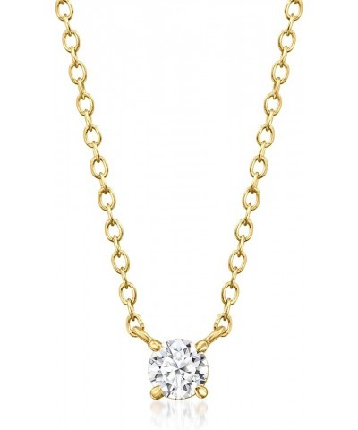 0.15 Carat Lab-Grown Diamond Solitaire Necklace in 18kt Gold Over Sterling 20.0 Inches $40.92 Necklaces