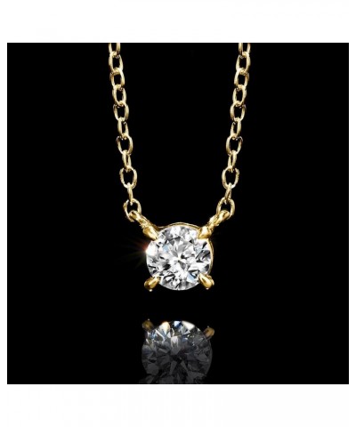 0.15 Carat Lab-Grown Diamond Solitaire Necklace in 18kt Gold Over Sterling 20.0 Inches $40.92 Necklaces