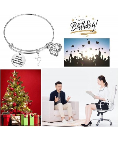 Female Psychologist Gifts Bracelet Psychology Graduate Gifts Funny Psychotherapist Gifts Only The Strongest Women Become Psyc...