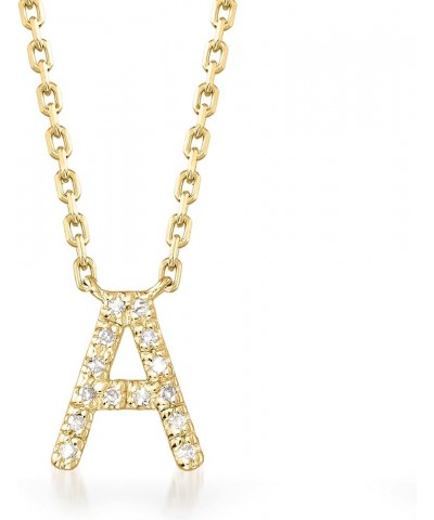 Diamond-Accented Initial Necklace in 18kt Gold Over Sterling 16-inch (E) $38.54 Necklaces