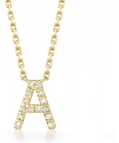 Diamond-Accented Initial Necklace in 18kt Gold Over Sterling 16-inch (E) $38.54 Necklaces