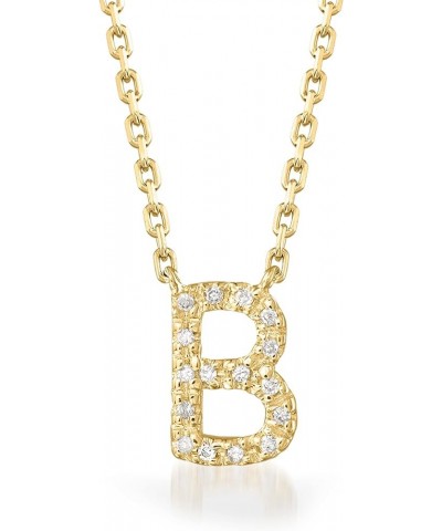 Diamond-Accented Initial Necklace in 18kt Gold Over Sterling 16-inch (E) $38.54 Necklaces