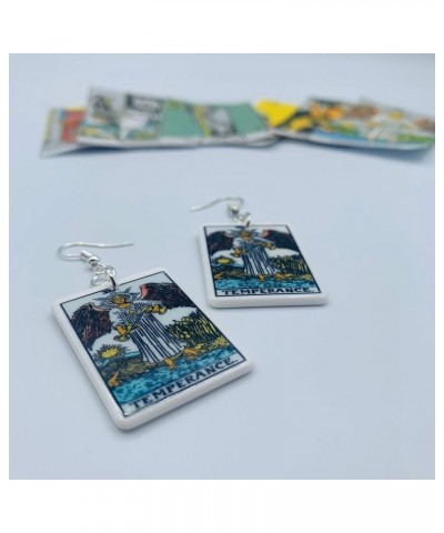 Tarot Jewelry for Women - Tarot Earrings - Zodiac Earrings - Rider Waite Tarot Earrings - Zodiac Earrings - Tarot Card Dangle...