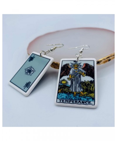 Tarot Jewelry for Women - Tarot Earrings - Zodiac Earrings - Rider Waite Tarot Earrings - Zodiac Earrings - Tarot Card Dangle...