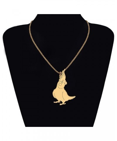 18K Gold Silver Plated Stainless Steel Bird Parrot Necklace Pendant for Women Girls Cute Scarlet Macaw Necklaces Charms Simpl...