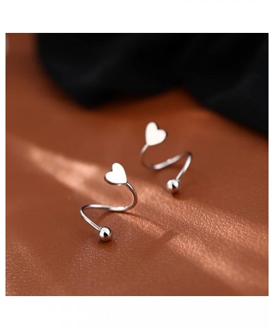 Twist Helix Earrings, Spring Stud Earrings Twisted Cartilage S Bend Earrings Heart Twist Spiral Barbell Earring Star Spiral S...