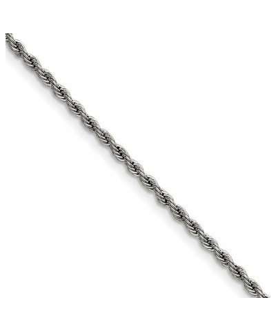 2.3mm Stainless Steel Rope Chain Necklace 30.0 Inches $25.19 Necklaces