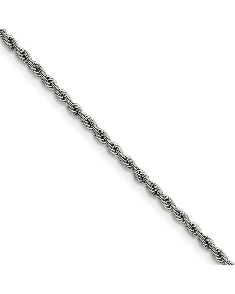 2.3mm Stainless Steel Rope Chain Necklace 30.0 Inches $25.19 Necklaces