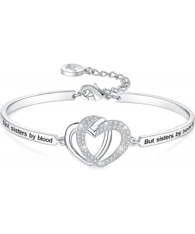 Birthday ‘Badass Sister' Gift, ‘Always My Sister Forever My Friend' Bangle Bracelet, ‘Not Sisters by Blood But Sisters by Hea...