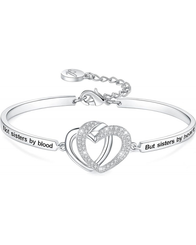 Birthday ‘Badass Sister' Gift, ‘Always My Sister Forever My Friend' Bangle Bracelet, ‘Not Sisters by Blood But Sisters by Hea...