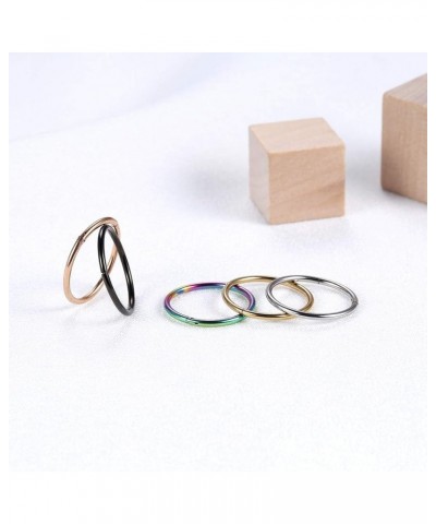 5 Pcs 20G 18G 16G Nose Rings Hoop Set 316L Surgical Steel Earrings Tragus Septum Piercing Cartilage Hoop For Women Men 16g 9m...