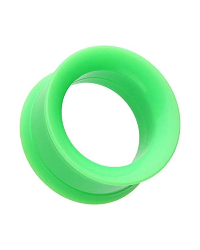 Solid Smooth Flared Screw-Fit Ear Gauge Tunnel Plug 2 GA (6.5mm), Green $10.82 Body Jewelry