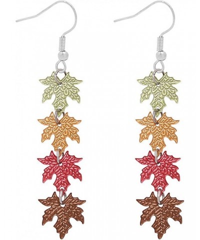 Red Maple Leaf Earrings for Women, dangle earrings for women, maple leaf earrings, Earrings Fall Earrings for Women, Autumn J...