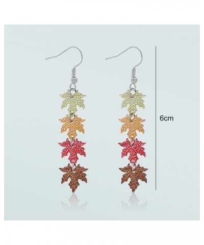 Red Maple Leaf Earrings for Women, dangle earrings for women, maple leaf earrings, Earrings Fall Earrings for Women, Autumn J...