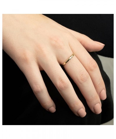 14K Gold Stackable Fashion Statement Band Rings for Women - Assorted Designs and Ring Sizes Unique Pattern $42.91 Rings