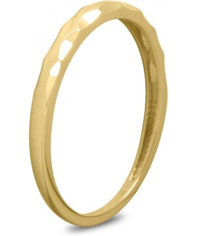 14K Gold Stackable Fashion Statement Band Rings for Women - Assorted Designs and Ring Sizes Unique Pattern $42.91 Rings