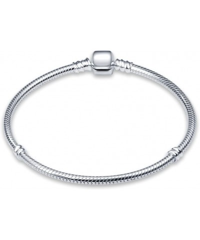 Snake Bracelet for Charms Silver Jewelry Snake Chain Bracelet Fit Any Charm Gift for Women Girl CMB060 7.1in/18cm $9.19 Others