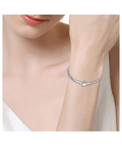 Snake Bracelet for Charms Silver Jewelry Snake Chain Bracelet Fit Any Charm Gift for Women Girl CMB060 7.1in/18cm $9.19 Others