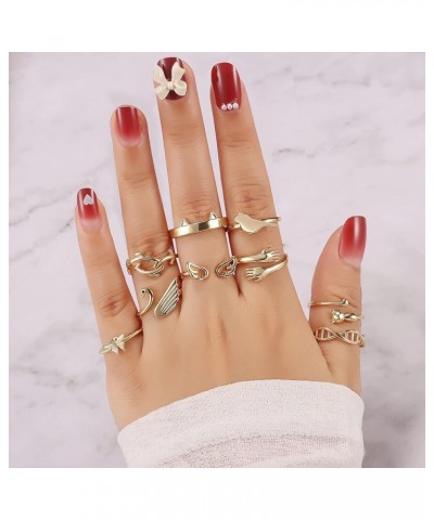 20 Pcs Adjustable Rings Set for Women - Finger Rings Pack Stackable Rings for Teens- Cute Rings for Teen Girls -in Gold and S...