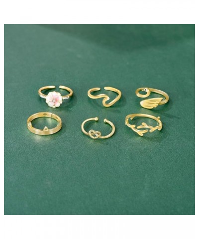 20 Pcs Adjustable Rings Set for Women - Finger Rings Pack Stackable Rings for Teens- Cute Rings for Teen Girls -in Gold and S...