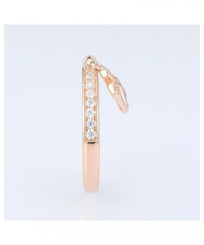 925 Sterling Silver Dangle Ring Cubic Zirconia Jewelry for Women (Cross, Rose Gold Plated) $15.68 Rings