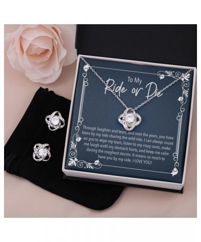 Female Best Friend Gift Ideas - Womens Pendant Necklaces with Message Cards, TwoTone Box LoveKnotSet-Message Card 5 $31.60 Ne...