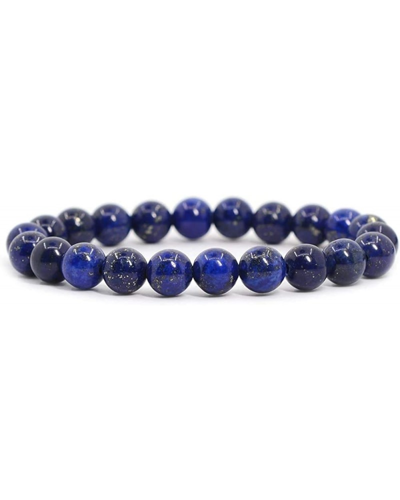 Gem Semi Precious Gemstone 8mm Round Beads Stretch Bracelet 7 Inch Unisex Dyed Lapis $7.97 Bracelets