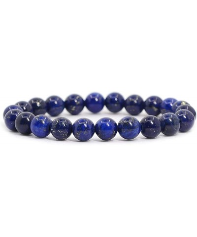 Gem Semi Precious Gemstone 8mm Round Beads Stretch Bracelet 7 Inch Unisex Dyed Lapis $7.97 Bracelets