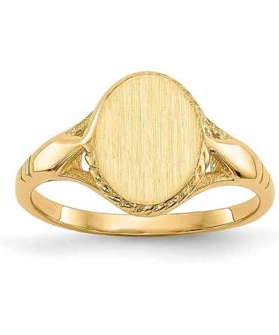 14k Yellow Gold 8.5x6.5mm Childs Signet Ring Fine Jewelry For Women Gifts For Her $106.23 Rings