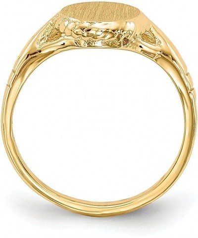 14k Yellow Gold 8.5x6.5mm Childs Signet Ring Fine Jewelry For Women Gifts For Her $106.23 Rings