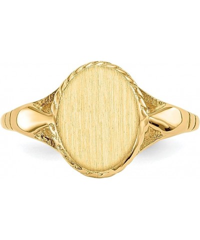 14k Yellow Gold 8.5x6.5mm Childs Signet Ring Fine Jewelry For Women Gifts For Her $106.23 Rings