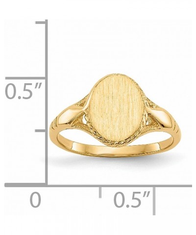 14k Yellow Gold 8.5x6.5mm Childs Signet Ring Fine Jewelry For Women Gifts For Her $106.23 Rings