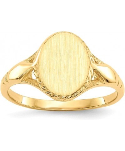 14k Yellow Gold 8.5x6.5mm Childs Signet Ring Fine Jewelry For Women Gifts For Her $106.23 Rings