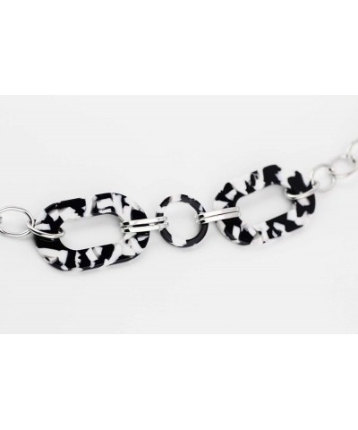 Fashion Chunky Link Chain Long Oval Necklace for Women Milk Cow $7.50 Necklaces