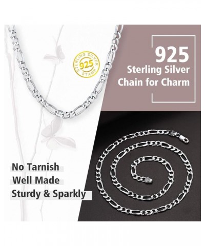 Solid Sterling Silver Cuban/Figaro Chain, with S925 Stamp, Men/Women Gifts Custom Available-Send Gift Box 26.0 Inches 5mm-Fig...