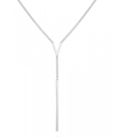 Vince Camuto Silvertone Lariat Y Necklace For Women $14.01 Necklaces