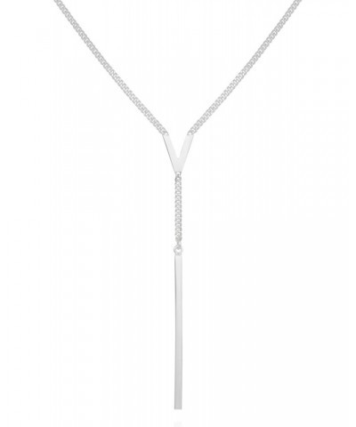 Vince Camuto Silvertone Lariat Y Necklace For Women $14.01 Necklaces