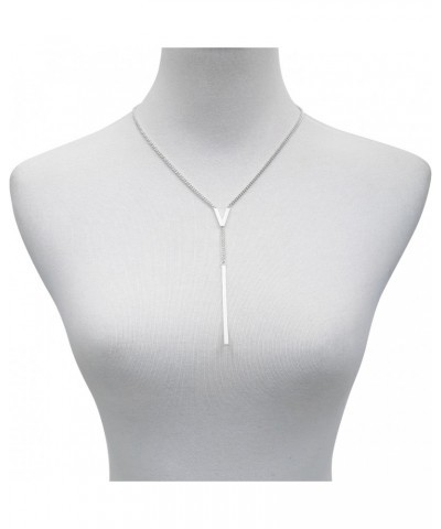 Vince Camuto Silvertone Lariat Y Necklace For Women $14.01 Necklaces