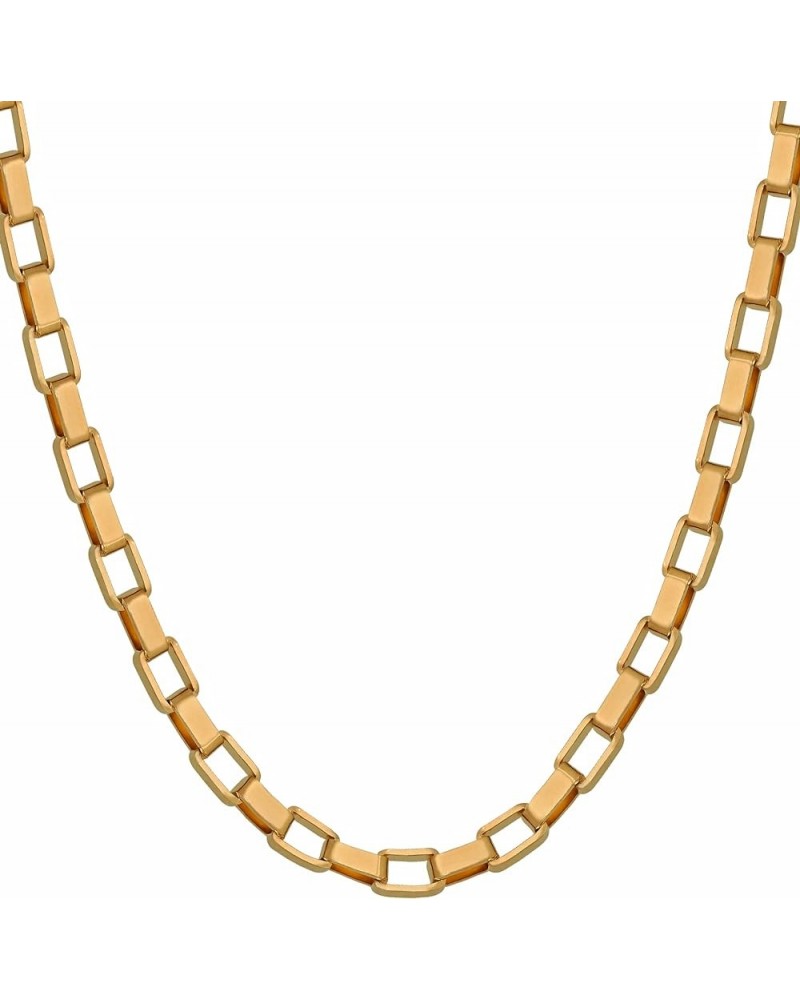 Paperclip Chain Necklace Necklace for Men and Women 24k Real Gold Plated Necklace 3.6mm 16 inches $28.68 Necklaces