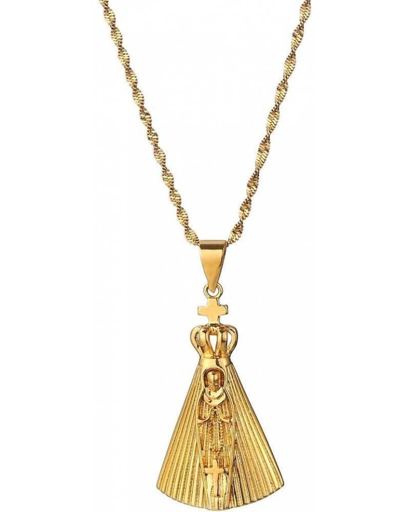 Our Lady of Aparecida Pendant Necklace Virgin Mary Brazilian Catholics Jewelry $8.10 Necklaces