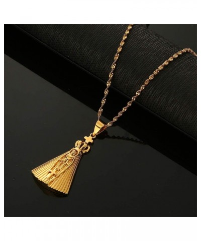 Our Lady of Aparecida Pendant Necklace Virgin Mary Brazilian Catholics Jewelry $8.10 Necklaces