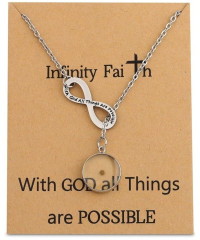 Mustard Seed Necklace Infinity Faith Gifts With God All Things Are Possible Jewelry Religious Gift For Christian With god Y n...