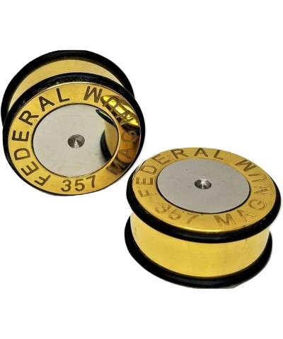 Magnum 357 Bullet Ear Plugs - Metal, Weighted Ear Gauges - 10 Sizes - Pair 5/8" (16mm) $11.77 Body Jewelry