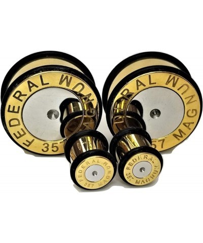 Magnum 357 Bullet Ear Plugs - Metal, Weighted Ear Gauges - 10 Sizes - Pair 5/8" (16mm) $11.77 Body Jewelry