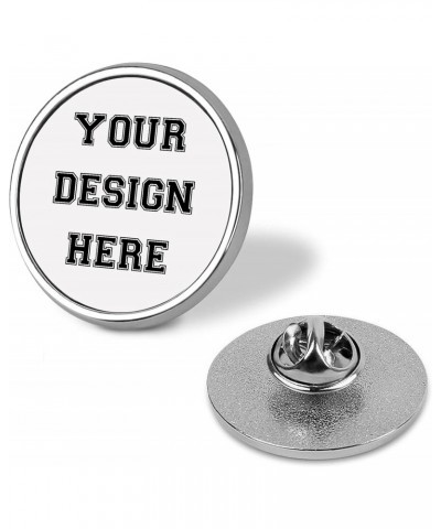 Custom Pins Buttons 1/5/50 Bulk Design Your Picture Text Personalized Hat Pins Lapel Pins for Men Women Wedding Party (Round)...