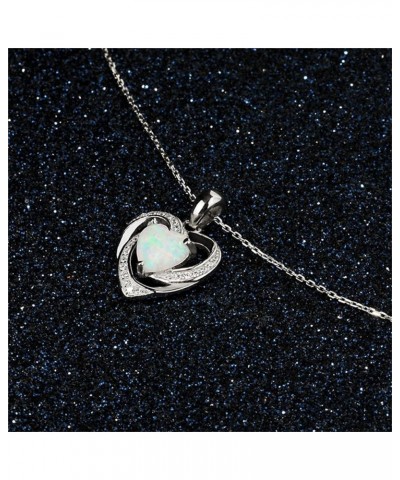 Long Chain Necklace for Women Pendant Fashion Opal Heart Necklace 1PC Diamond Necklace Woman Beating Dazzling Heart Shaped Di...