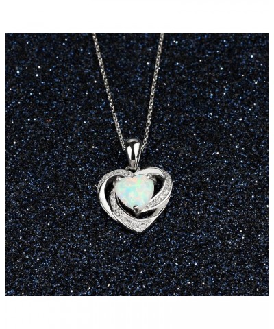 Long Chain Necklace for Women Pendant Fashion Opal Heart Necklace 1PC Diamond Necklace Woman Beating Dazzling Heart Shaped Di...