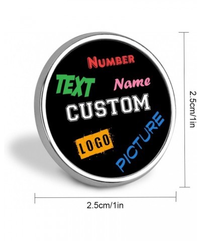 Custom Pins Buttons 1/5/50 Bulk Design Your Picture Text Personalized Hat Pins Lapel Pins for Men Women Wedding Party (Round)...