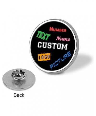 Custom Pins Buttons 1/5/50 Bulk Design Your Picture Text Personalized Hat Pins Lapel Pins for Men Women Wedding Party (Round)...